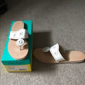 Jack Rogers White Captiva Sandal / “Boating Jacks”